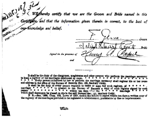 marriage certificate