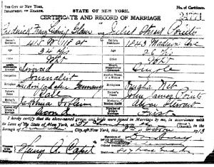 Marriage certificate