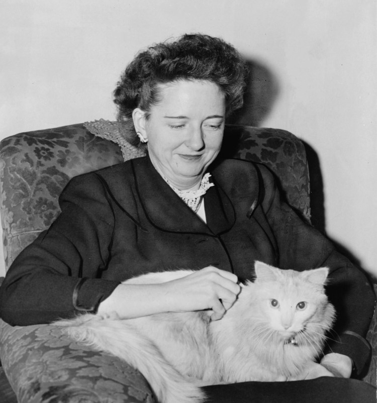 Elizabeth Bentley with cat