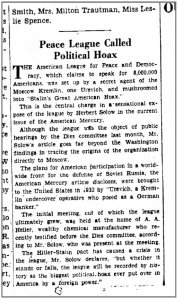 Article on American League for Peace and Democracy